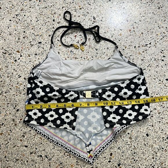 Trina Turk handkerchief halter Tankini bikini swim top 4 - Picture 4 of 5